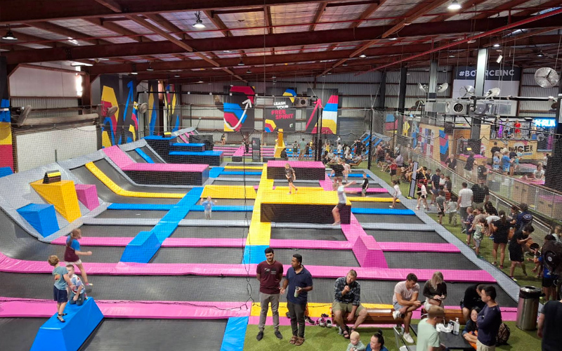 Inside Trampoline Center for Sale in Maine