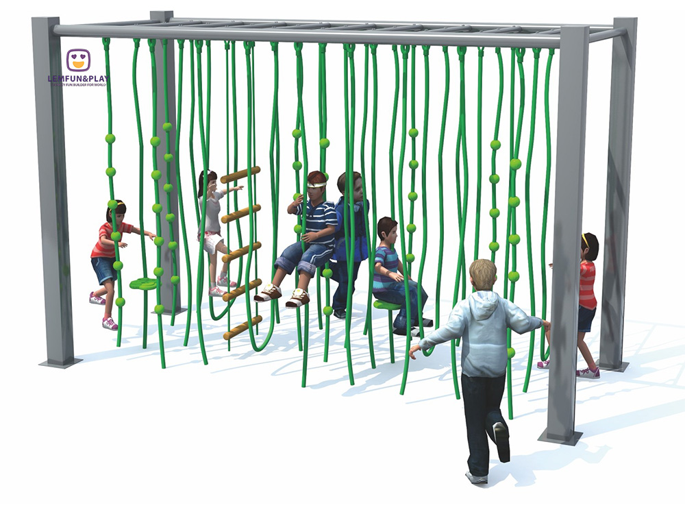 cheap outdoor kids rope play structure