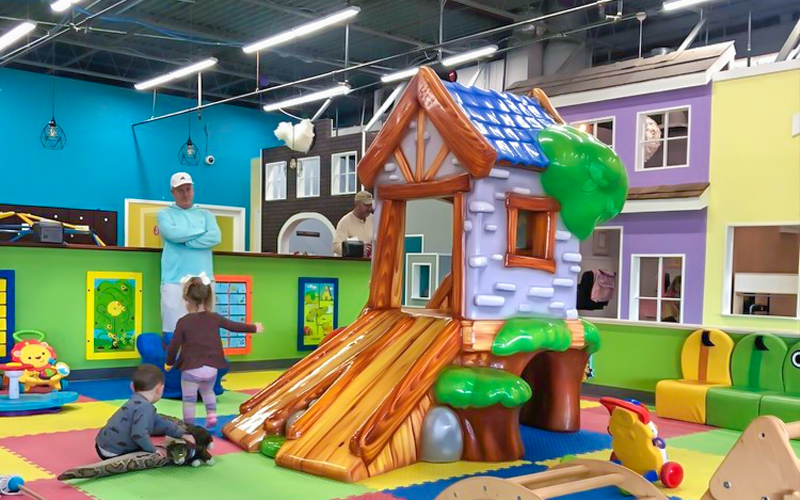 Safe Kids Slide in Indoor Playground in Canada