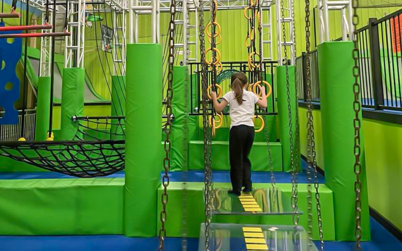 Ninja Obstacle Course in France's Leading Air Trampoline Park
