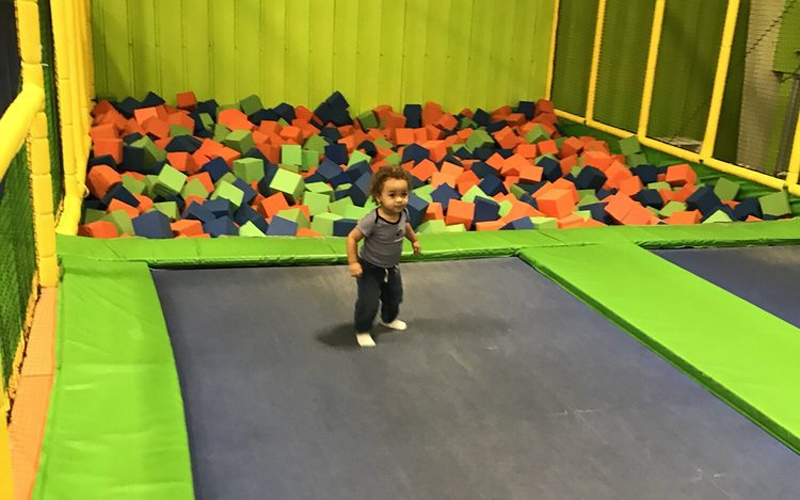 Free Trampoline Area with Wall-to-Wall Jumping Surfaces in France