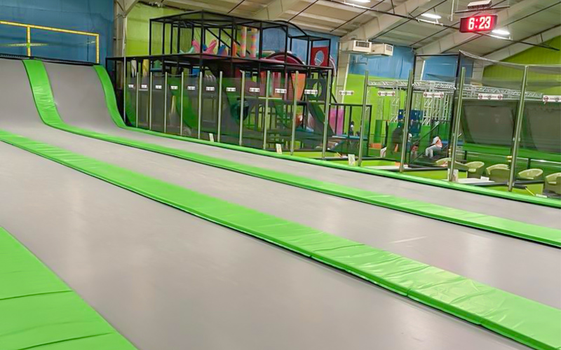 Trampoline Racing Track in the Best Trampoline Park in France
