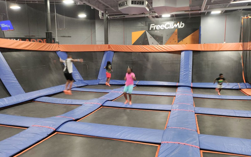 Free Trampoline Area at a Trampoline Park Franchise in New York