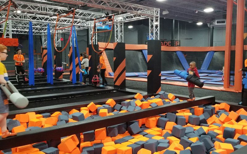 Trampoline Balance Beam at a Good Trampoline Park in New York