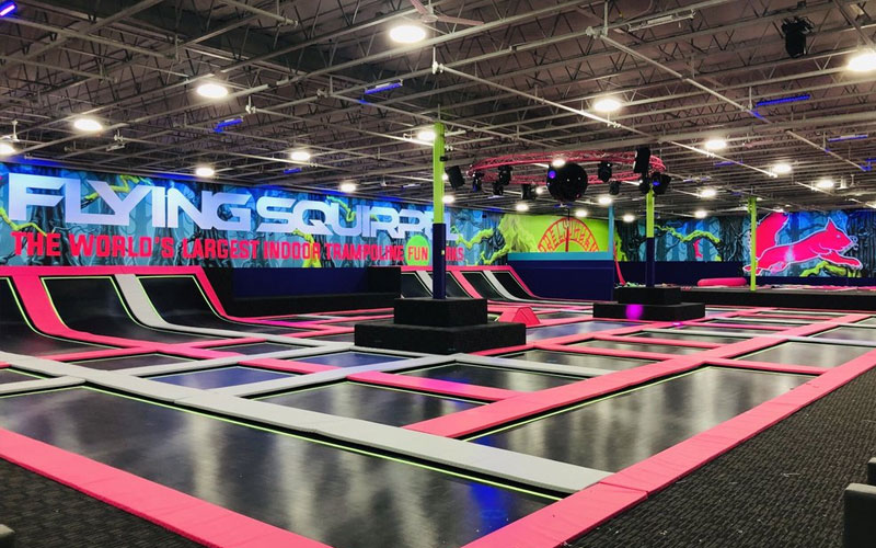 Free Trampoline Area at a Trampoline Jump Park for Kids
