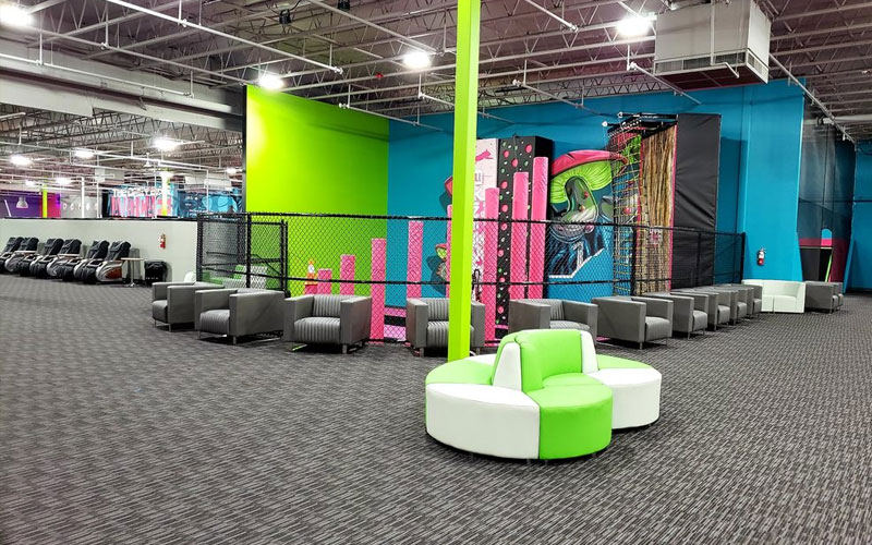 Climbing Game Area at Fun City Trampoline Park