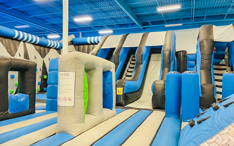 Inflatable castle for toddlers in a shopping mall indoor playground for kids