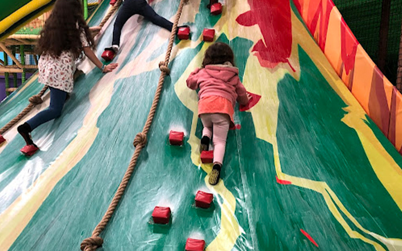 Volcano climbing set inspiring active and imaginative play.