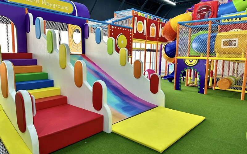 Kids exploring the maze play area in New Zealand’s new playground.