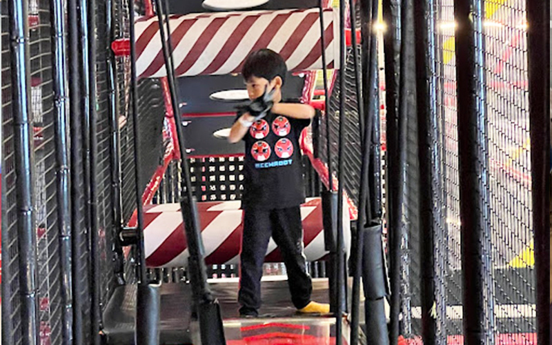 Indoor ninja warrior course built for young adventurers
