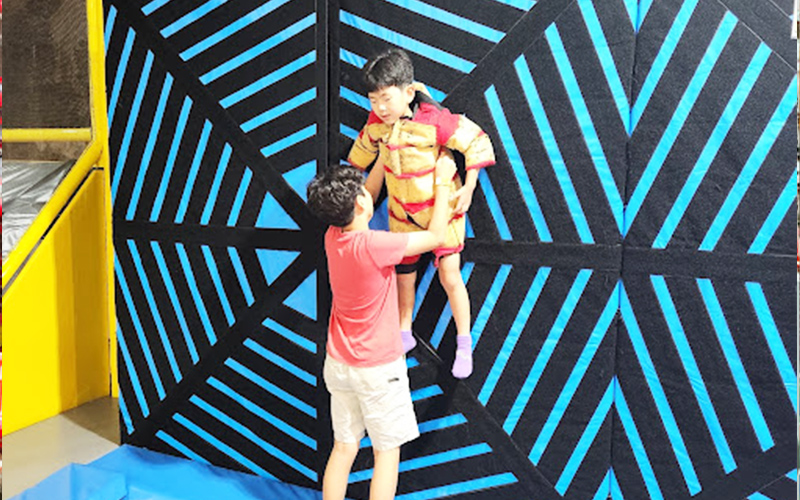 Sticky wall game keeping kids active and laughing