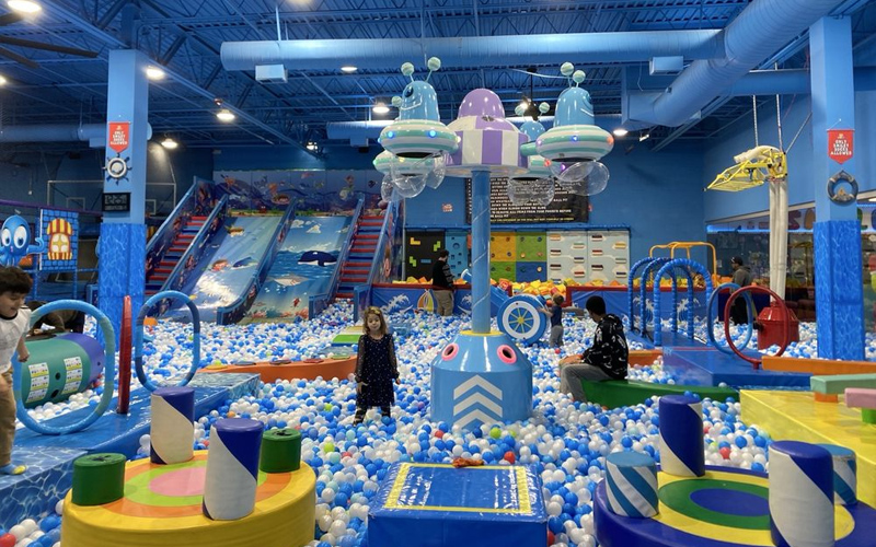 Maze play area offering adventure and exploration