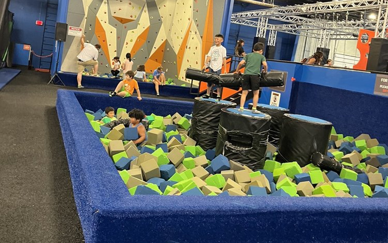 Foam pit game offering a safe yet exciting play experience