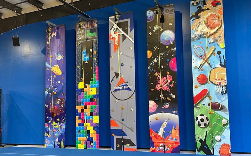 Climbing game area promoting active play and confidence building