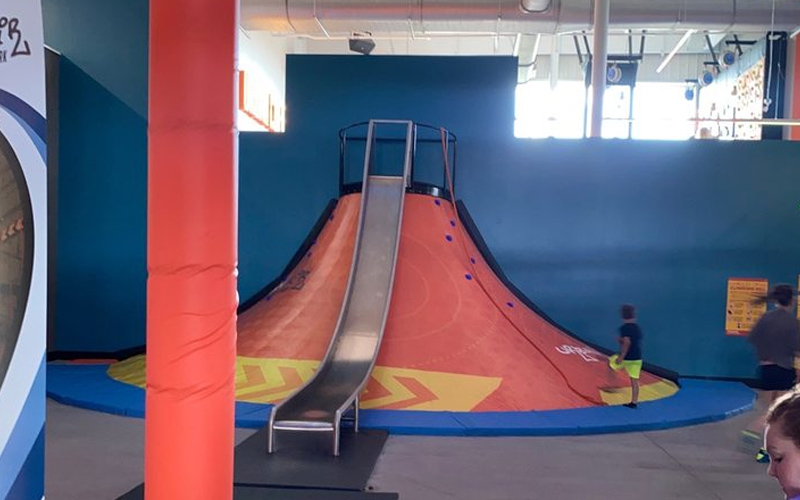 Volcano climbing game adding adventure to the trampoline indoor park