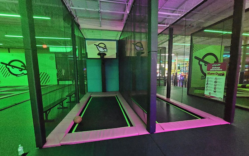 Trampoline area inside the indoor playplace