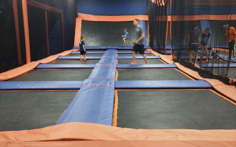 Free trampoline area at the jumping trampoline park in Lexington