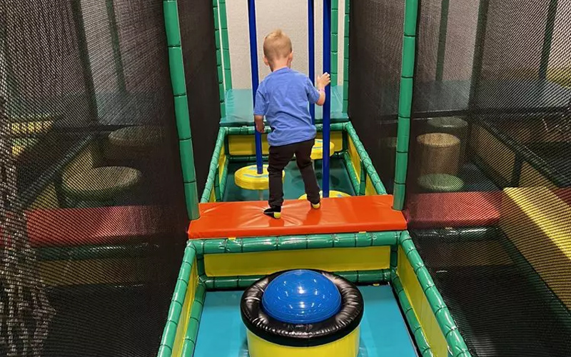 Obstacle game set offering active challenges for children