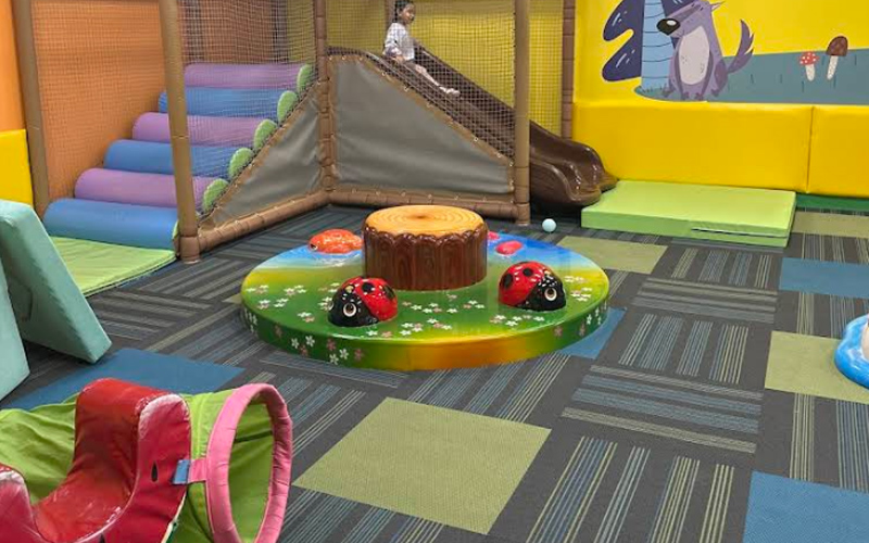 Safe and colorful soft play area for younger kids