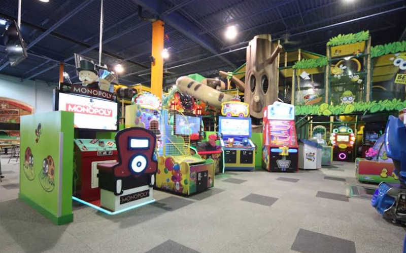 Arcade game area bringing excitement for older children