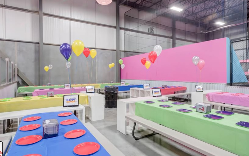Party area designed for group events and birthday celebrations