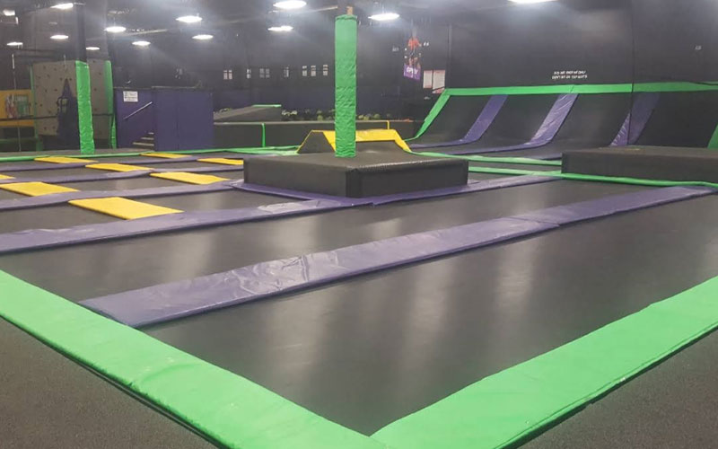 Free trampoline area built for both fun and fitness in Tennessee.