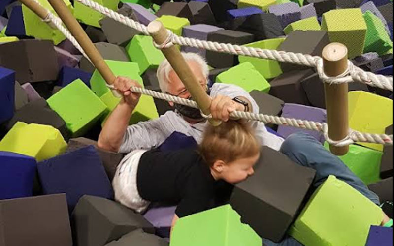 Trampoline foam pit ensures safe landings and endless fun