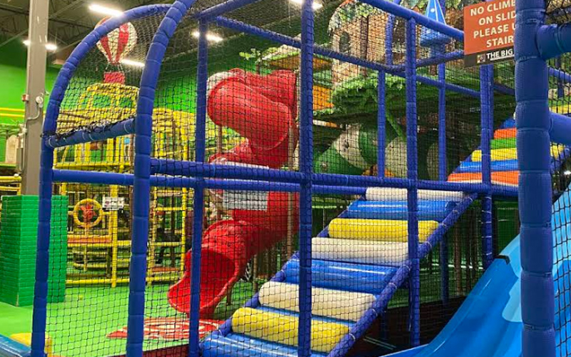 Maze play area designed for Springfield kids to explore