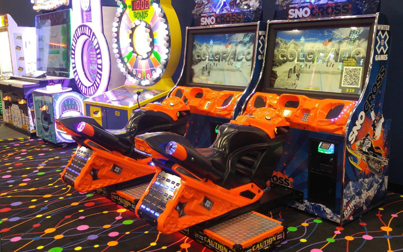 Arcade game area adding variety to the indoor playground