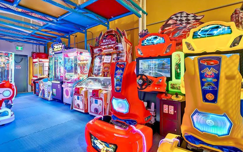 Arcade game area offering fun indoor activities for kids