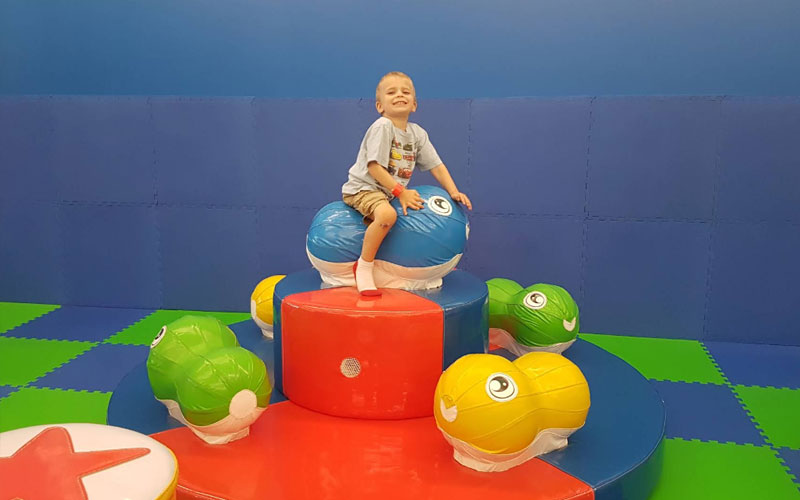 Toddler play area focused on safe indoor activities