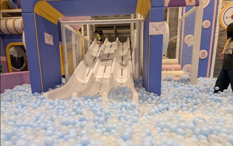 Kids ball pool area offering fun and safe play for younger visitors