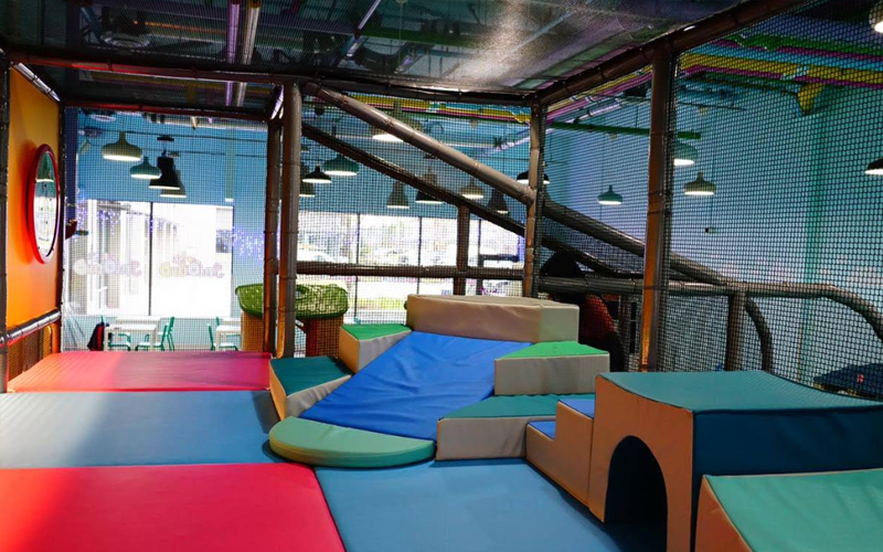 Soft play area ensuring safe activities for toddlers