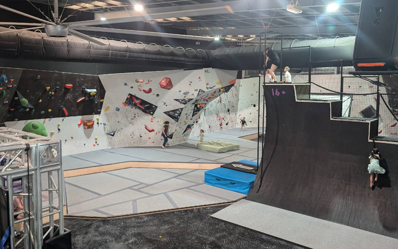 Climbing game area adding fitness and fun for all ages