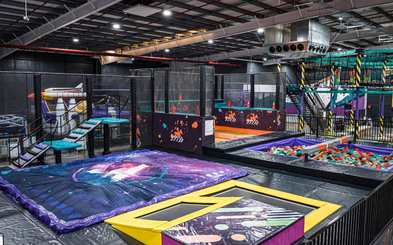 Trampoline air bag providing safe excitement for kids