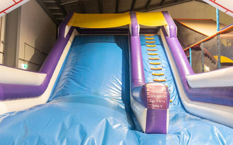 Inflatable slide bringing extra thrill to the playground