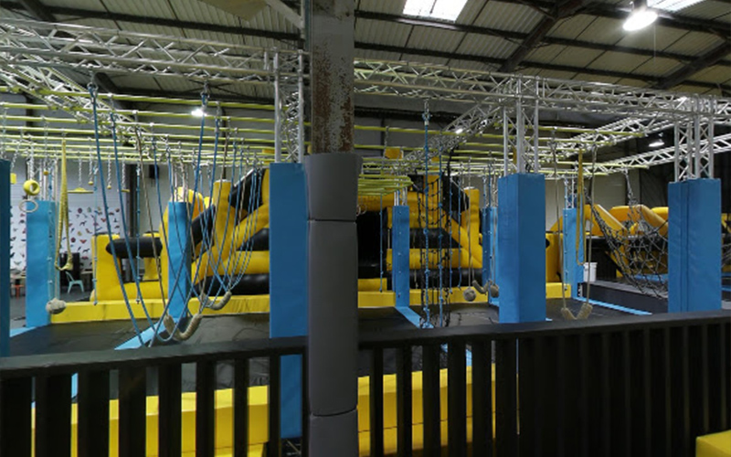 Ninja warrior obstacle course for strength and balance