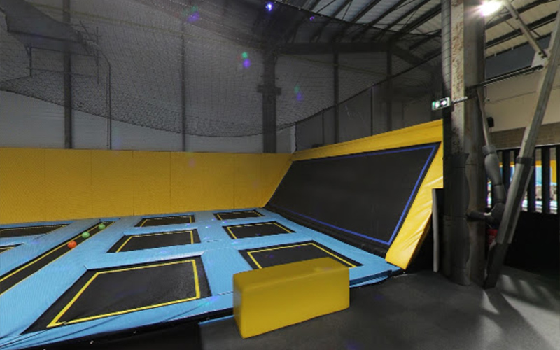 Slope trampoline adds a thrilling vertical challenge