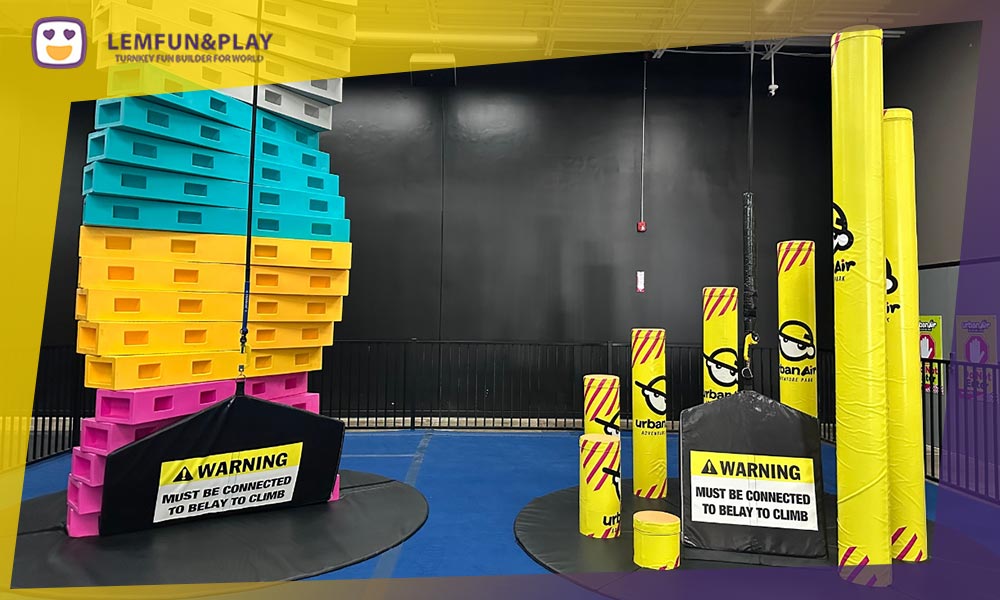 Kids climbing wall game designed by Lemfun, a professional indoor play area manufacturer.