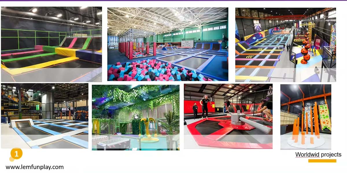 Successful worldwide project installations of Trampoline Park Contractor