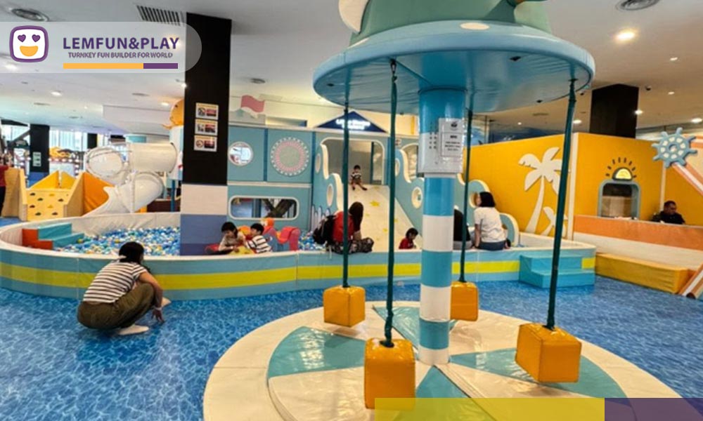 Custom soft play playhouse and maze custom-fabricated by Lemfun, a premier China indoor play area equipment manufacturer, at Pavilion Bukit Jalil.