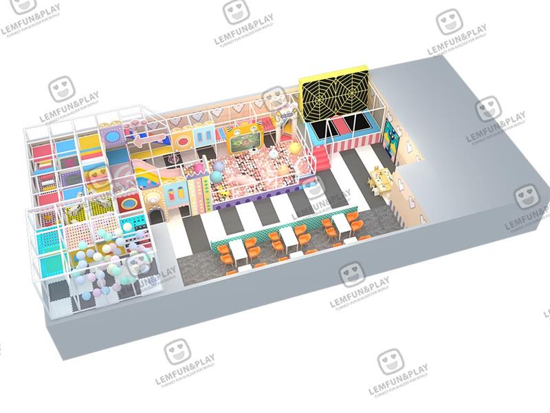 200sqm Macaroon Themed Inclusive Indoor Playground Equipment