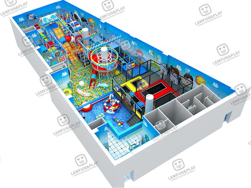 460sqm Ocean Themed Commercial Play Structure Series