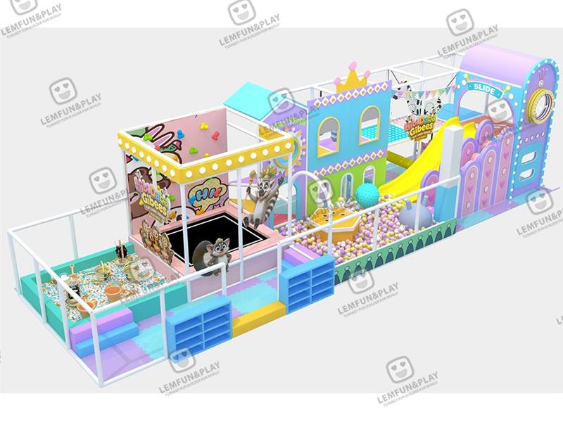 50sqm Macaroon Themed Classic Indoor Playground For Business
