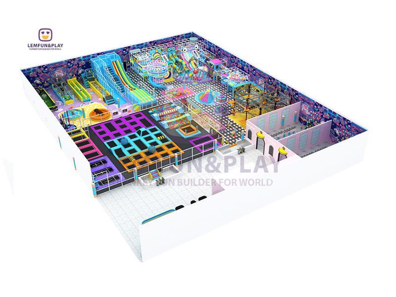 1500sqm Large Scaled Indoor Trampoline Park Setup Solutions