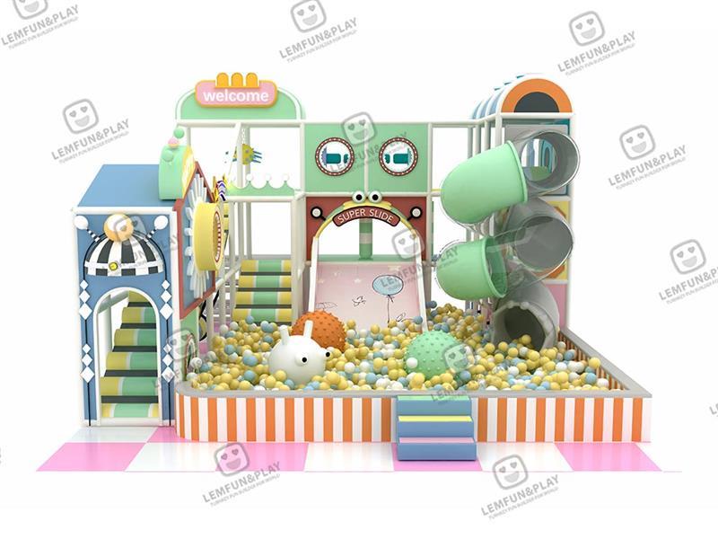 66sqm Macaroon Themed Indoor Soft Play Equipment for Sale