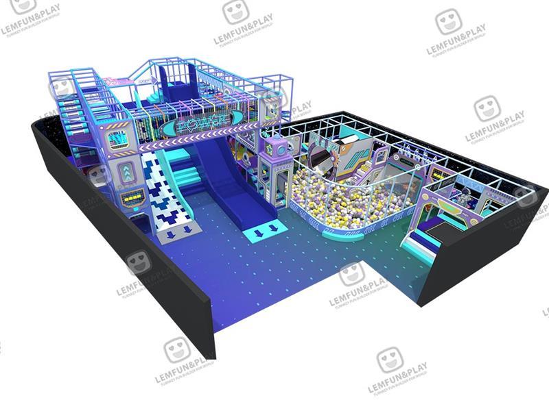 390sqm Space Themed Hybrid Indoor Playground Supplier