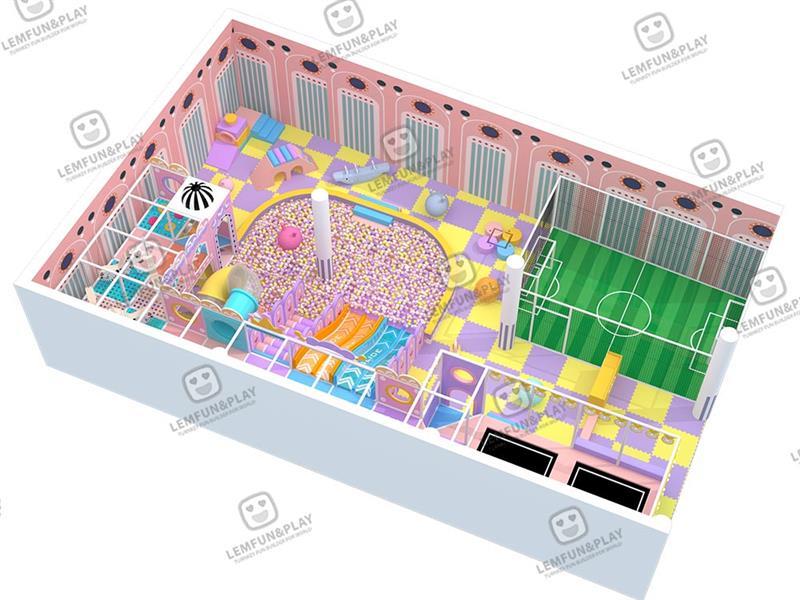 198sqm Macaroon Themed Custom Soft Play Structures